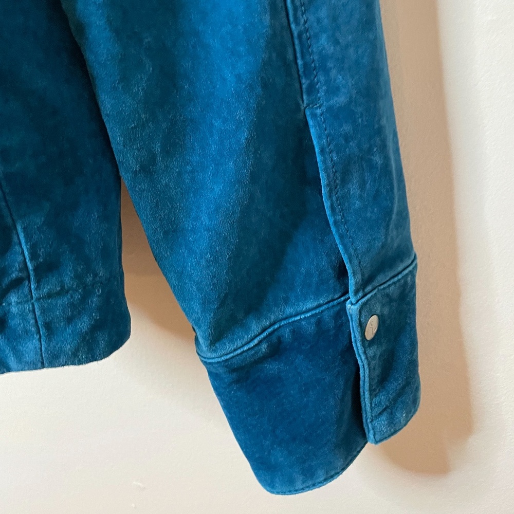 ❌ SOLD! Vintage 70’s turquoise suede leather - Picture 11 of 11